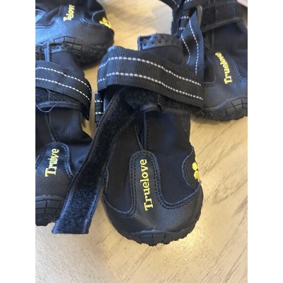 Dog Shoes Large All Weather Hot Surfaces Snow Cold Waterproof Black True Love - Picture 6 of 9